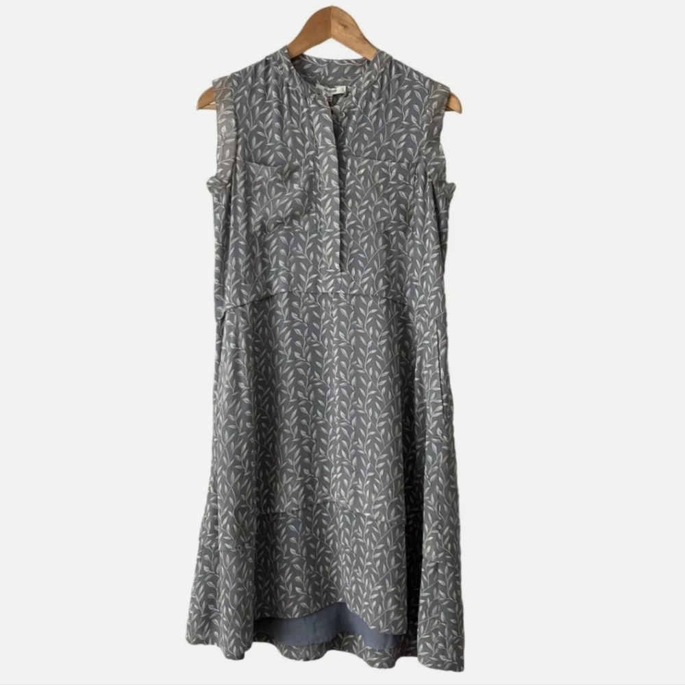 MADEWELL Grey Willow Leaf Mini Dress